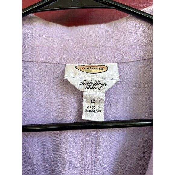 Talbots Irish Linen Blend Women’s Lilac Purple Jacket Blazer Size 12 Normcore - Picture 3 of 7